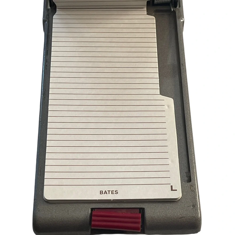 Vintage Bates Metal Secretary List Finder Phone Index Directory Unused Pages - Picture 4 of 7